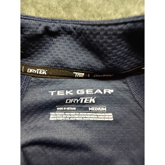 Tek Gear DryTek Women’s Blue Workout Long-sleeve Pullover 1/4 Zip Size M FLAWS - Picture 6 of 10